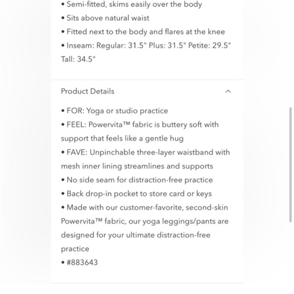 Athleta purple high waist boot/flare front slit yoga pants/leggings Small/ TALL - Picture 5 of 9